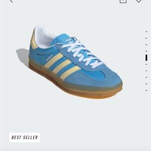 Semi Blue Burst Almost Yellow Gum Sole Adidas Gazelle